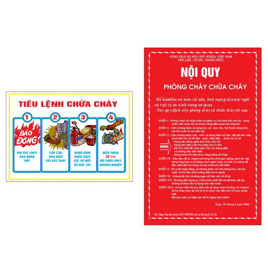 Bộ Nội quy + Tiêu lệnh PCCC